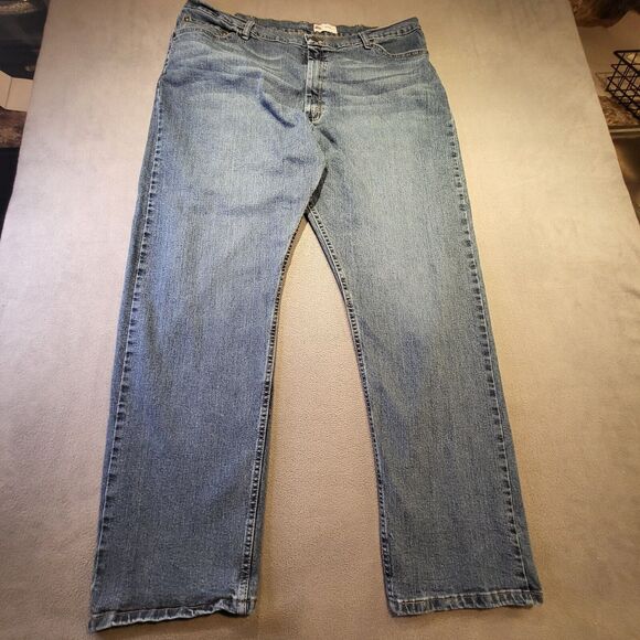 Wrangler Jeans Mens 33x29 Blue Denim Relaxed Fit Straight Leg Western Rodeo - Picture 1 of 9